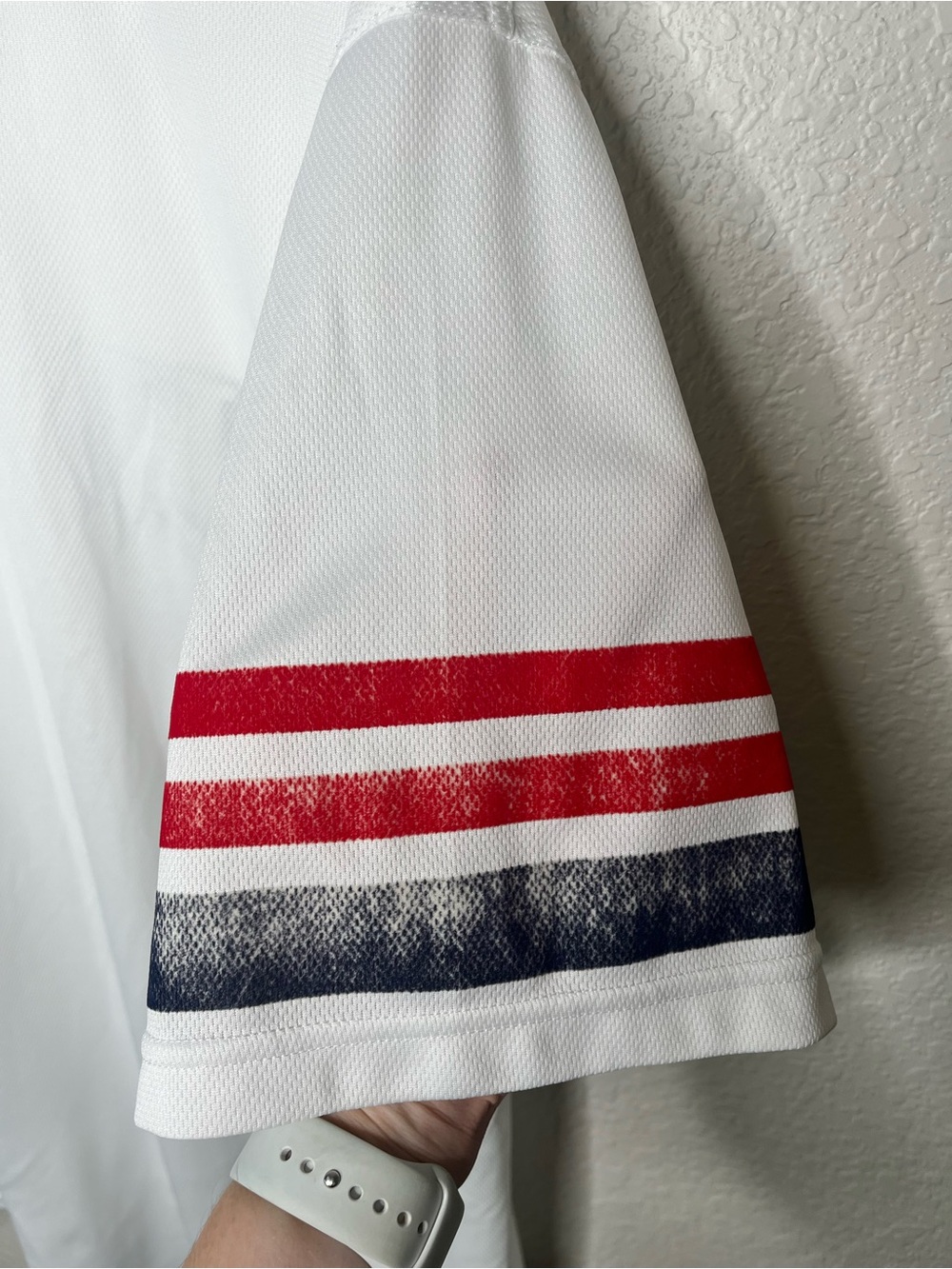 Cleveland Indians Patriotic Baseball Jersey XL White Red Blue Button Up MLB - Picture 7 of 9